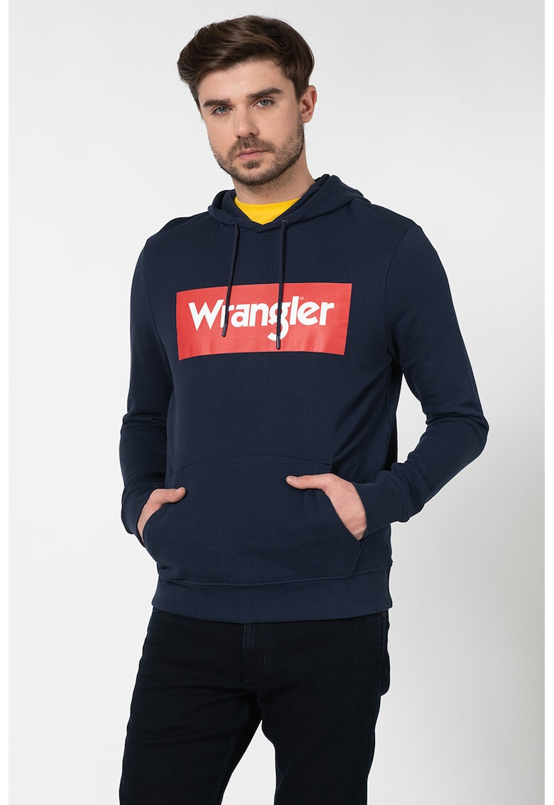 Wrangler Hanorac cu imprimeu logo si buzunar kangaroo - Pled.ro