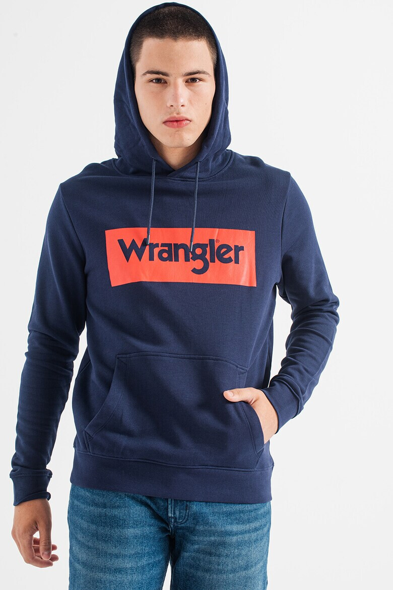 Wrangler Hanorac cu imprimeu logo si buzunar kangaroo - Pled.ro