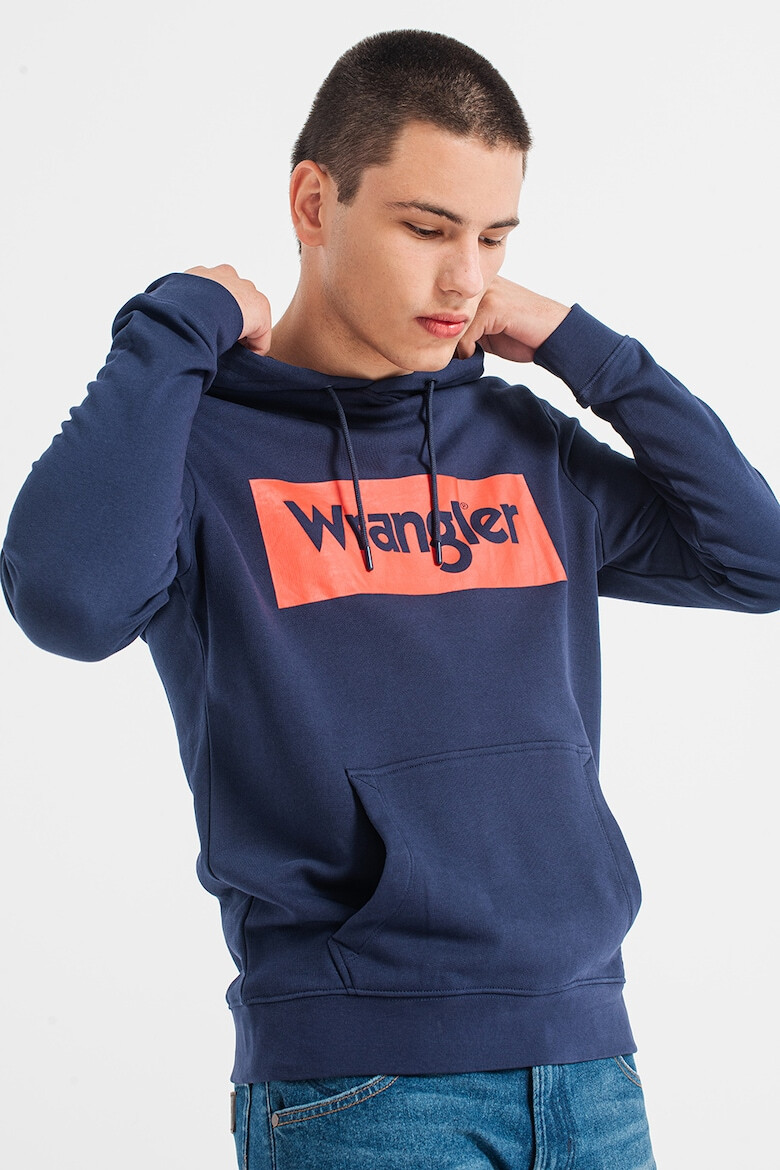 Wrangler Hanorac cu imprimeu logo si buzunar kangaroo - Pled.ro