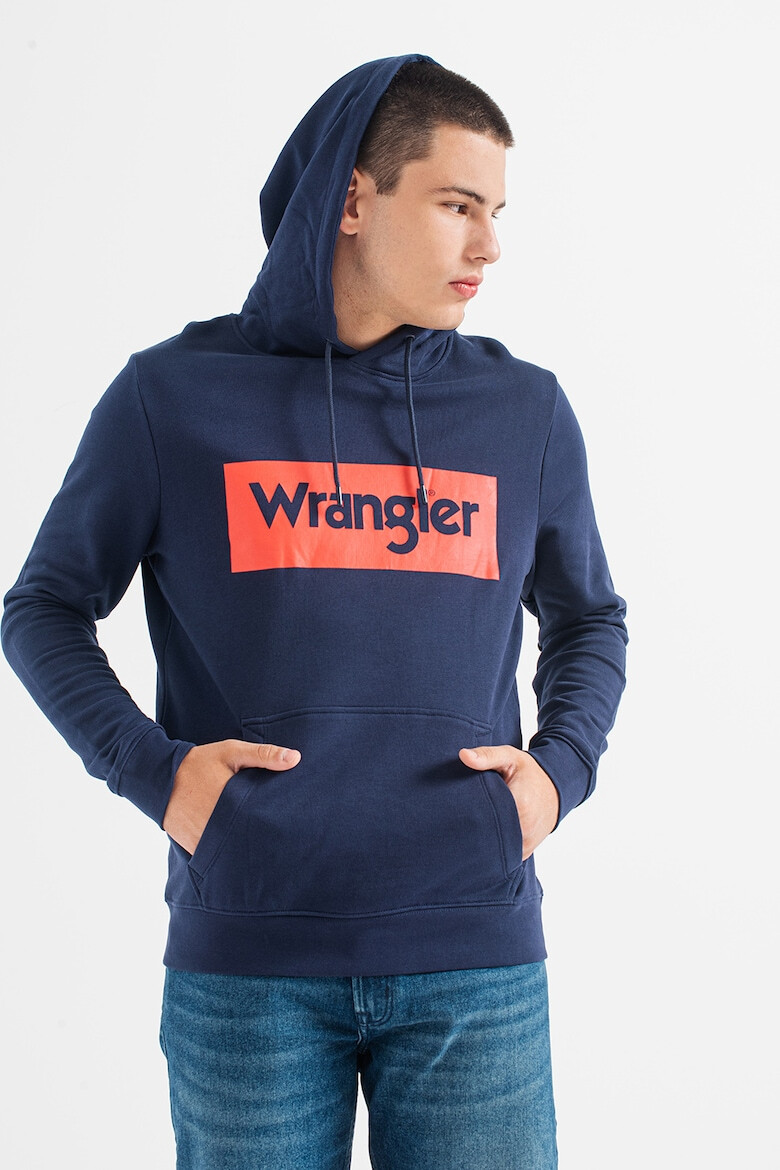 Wrangler Hanorac cu imprimeu logo si buzunar kangaroo - Pled.ro