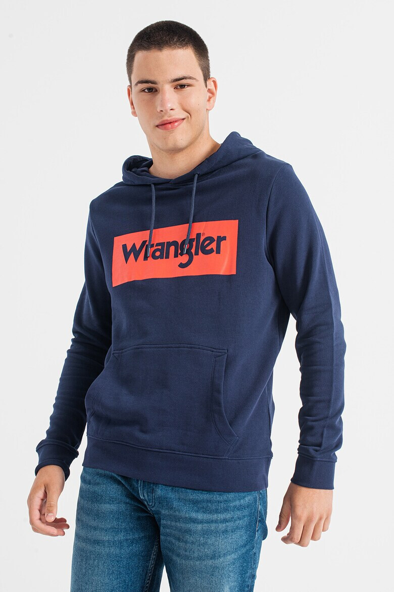 Wrangler Hanorac cu imprimeu logo si buzunar kangaroo - Pled.ro