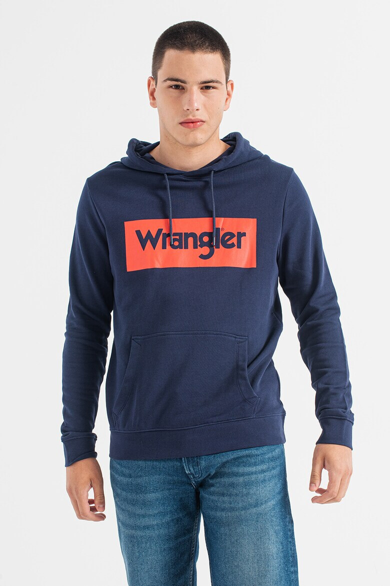 Wrangler Hanorac cu imprimeu logo si buzunar kangaroo - Pled.ro