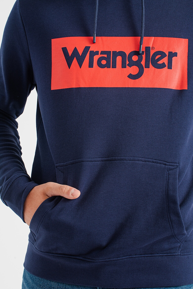 Wrangler Hanorac cu imprimeu logo si buzunar kangaroo - Pled.ro