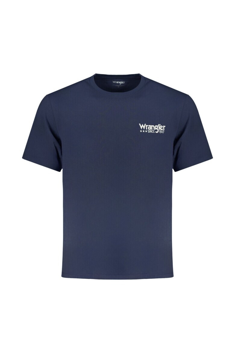 Wrangler Tricou barbati cu imprimeu cu logo si croiala Regular fit Bleumarin - Pled.ro