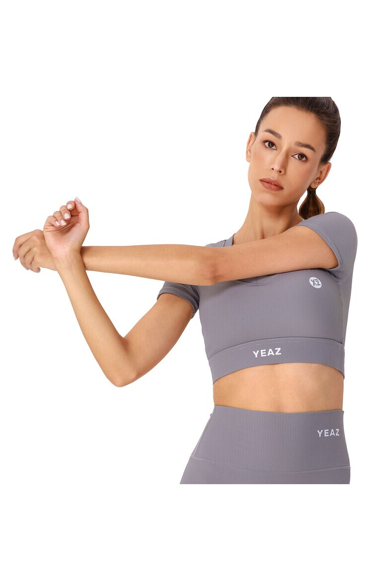 YEAZ Tricou crop pentru fitness - Pled.ro