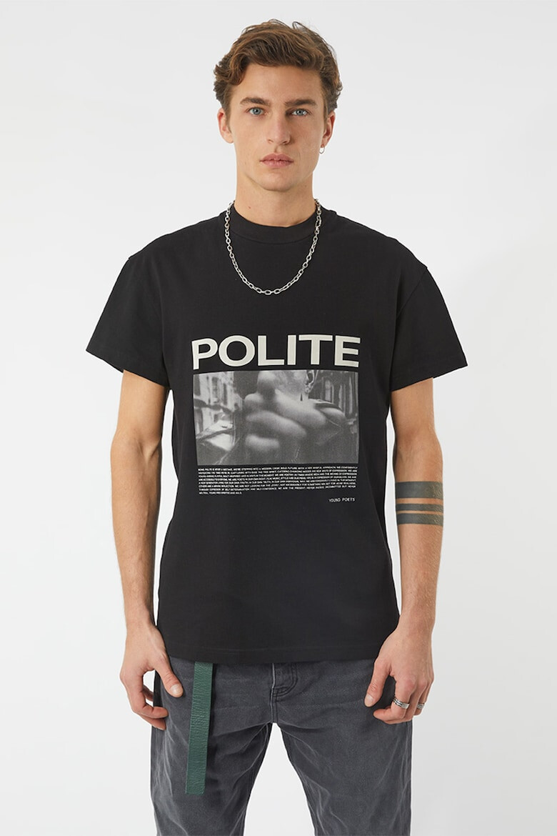 Young Poets Society Tricou cu imprimeu text si foto - Pled.ro