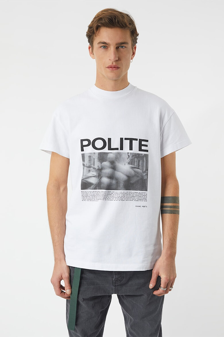 Young Poets Society Tricou cu imprimeu text si foto - Pled.ro