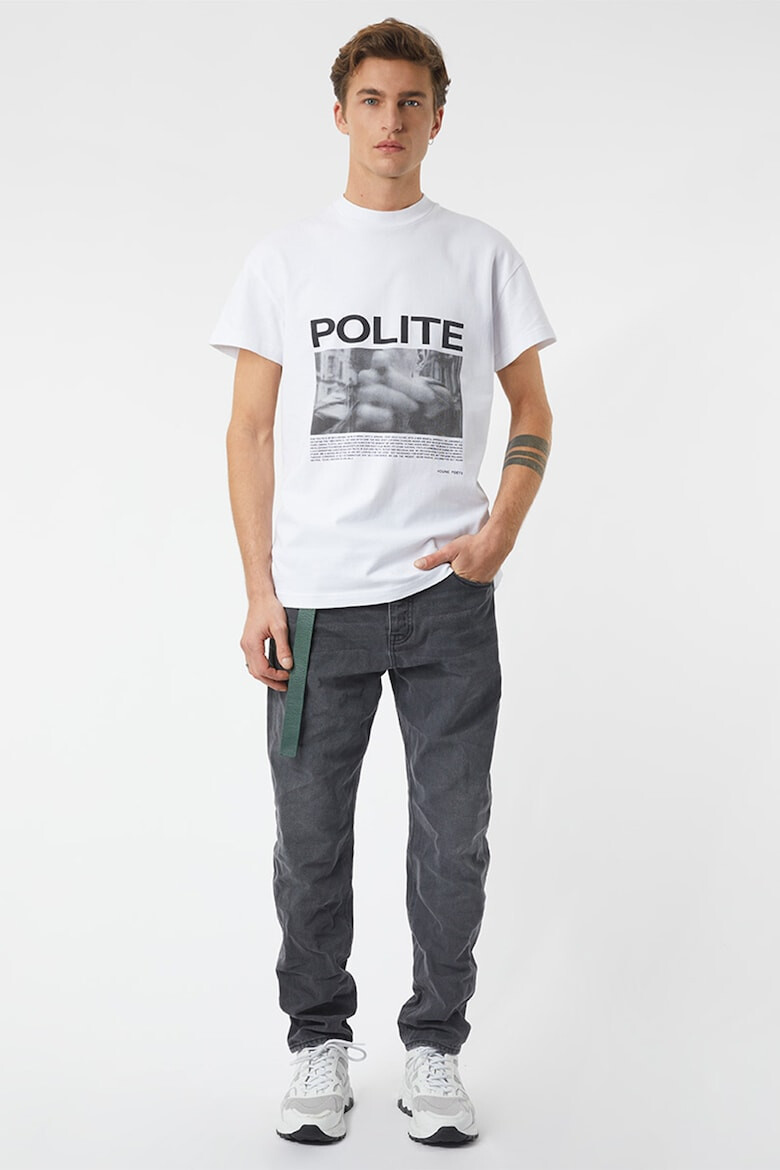 Young Poets Society Tricou cu imprimeu text si foto - Pled.ro