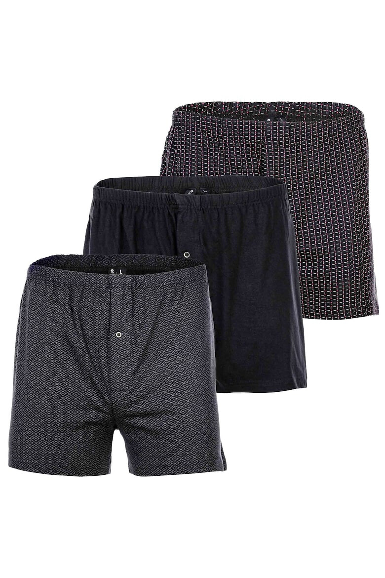 YOURBASICS Set de boxeri de bumbac 3 perechi - Pled.ro