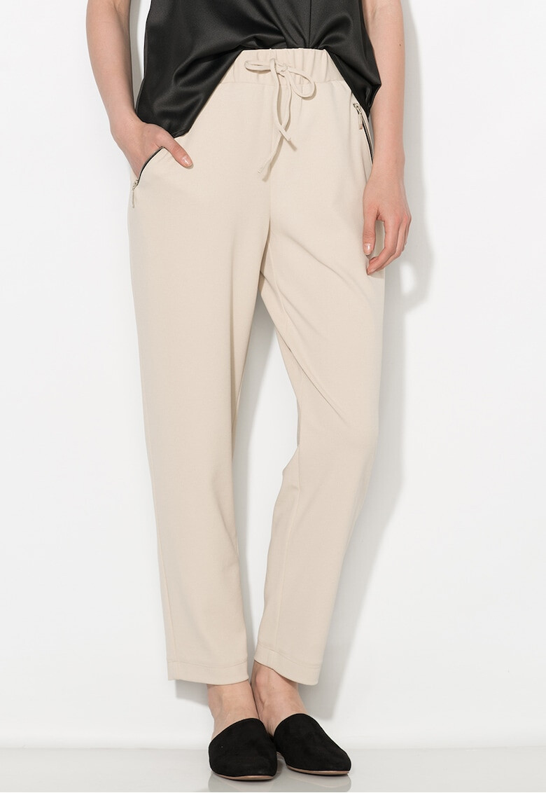 Zee Lane Collection Pantaloni crop bej - Pled.ro