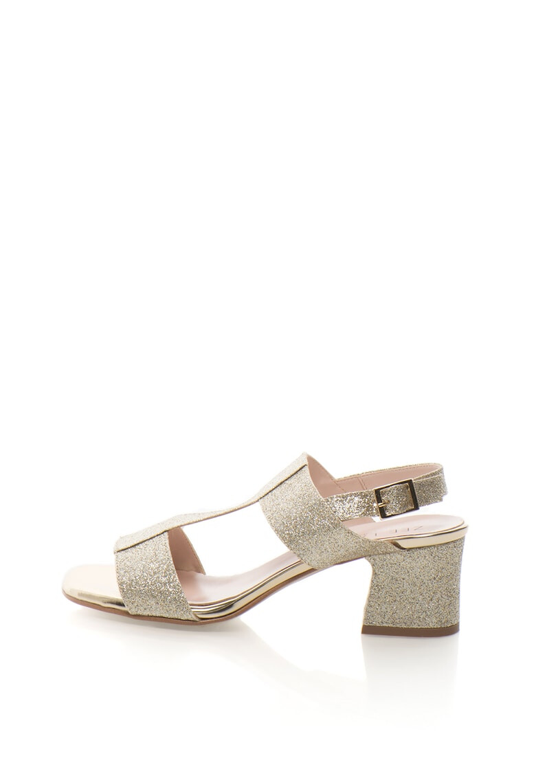 Zee Lane Collection Sandale slingback cu aspect stralucitor - Pled.ro