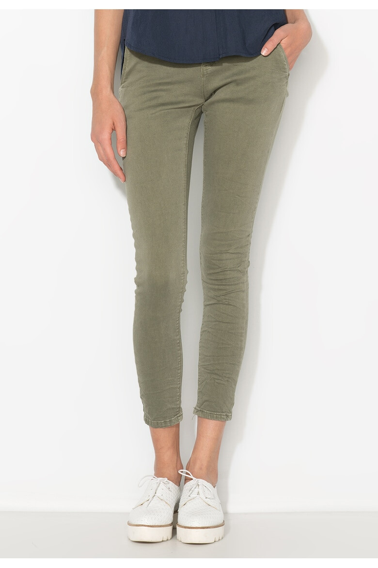 Zee Lane Denim Pantaloni verde camuflaj - Pled.ro