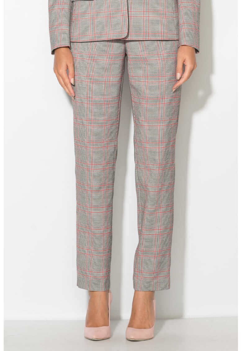 Zee Lane Pantaloni cu imprimeu tartan - Pled.ro