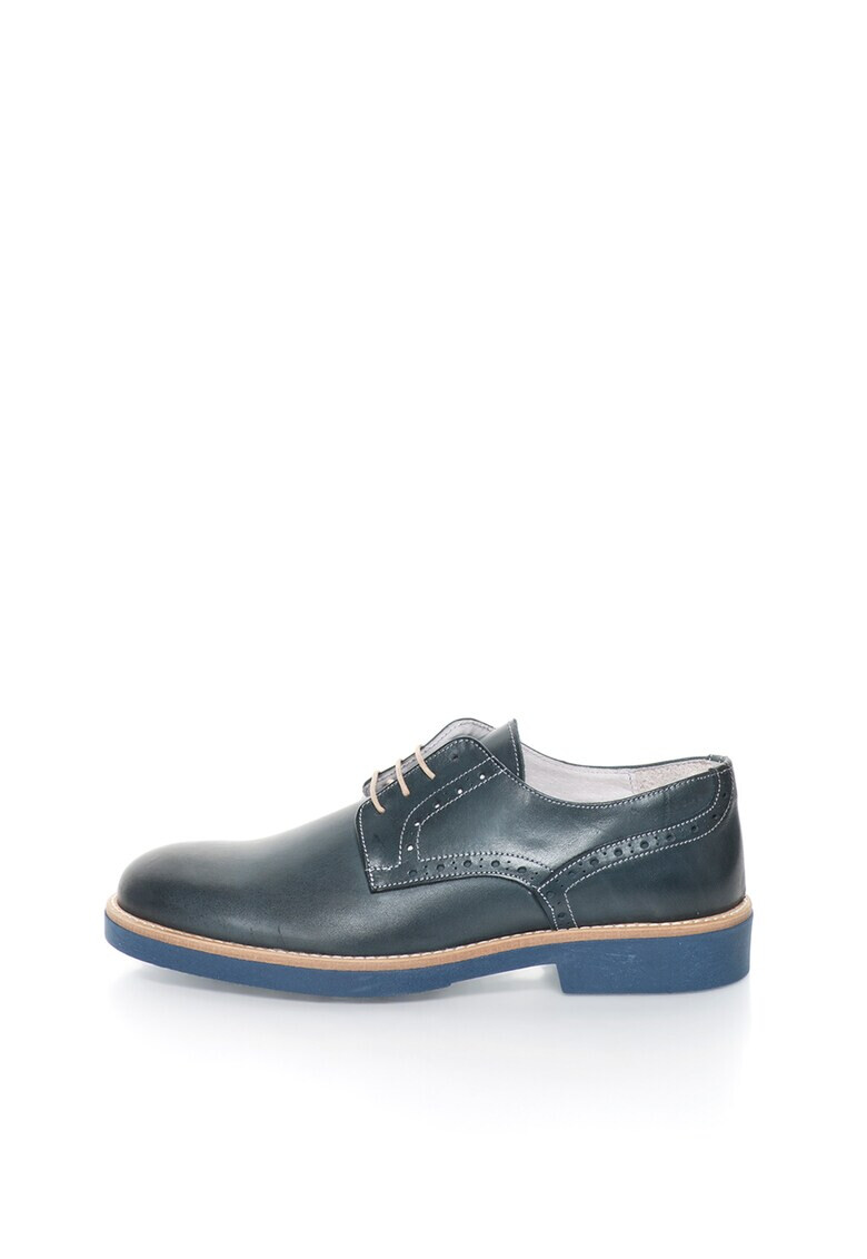 Zee Lane Pantofi brogue albastru petrol de piele - Pled.ro