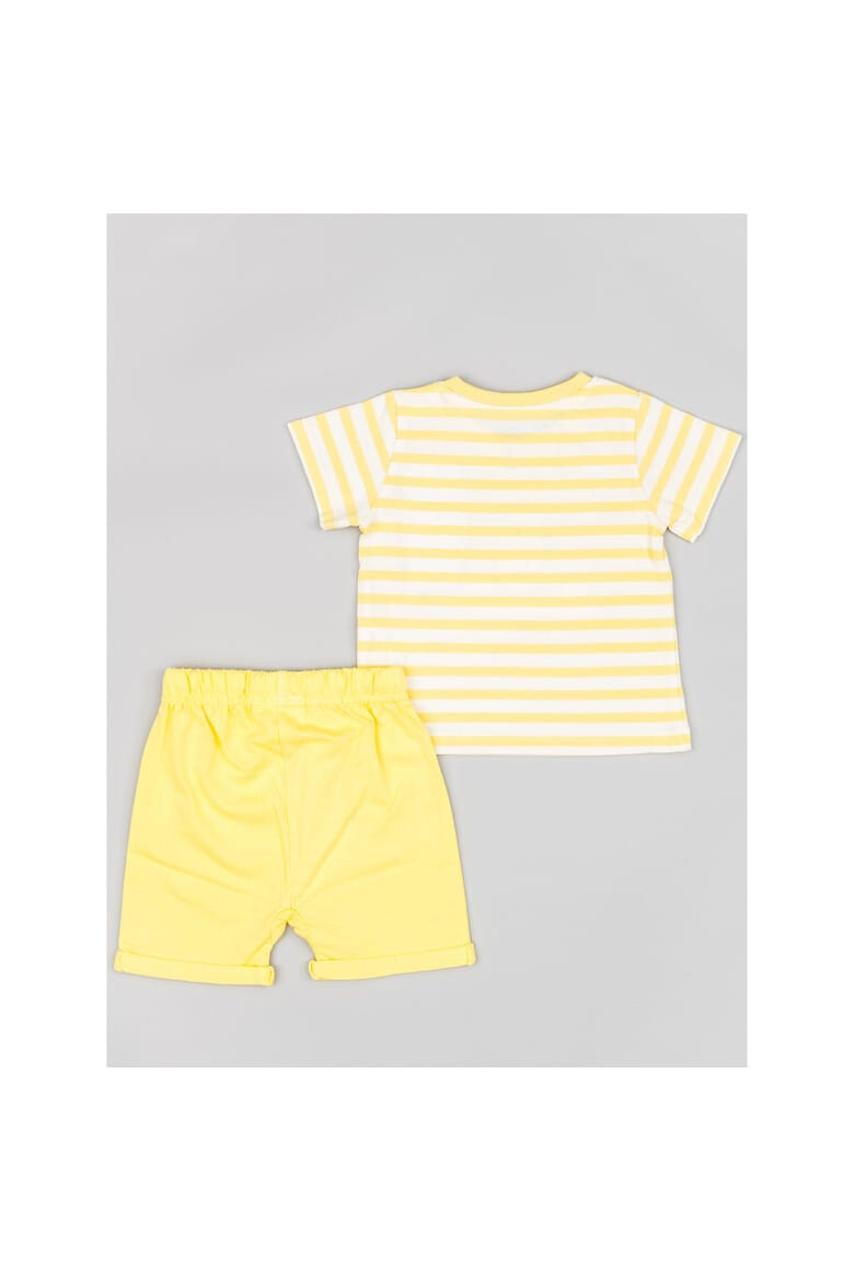 Zippy Set tricou si pantaloni scurti 302725021 Bumbac Galben - Pled.ro