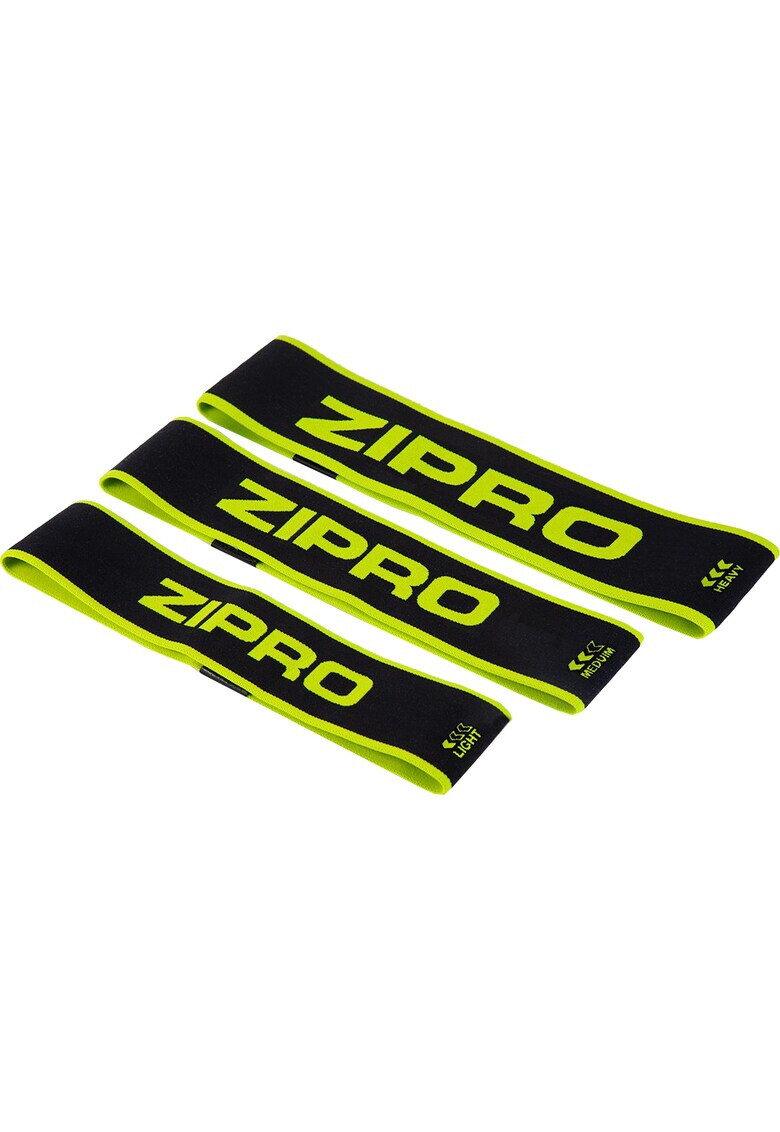 Zipro Set 3 benzi elastice light medium heavy negru/verde - Pled.ro