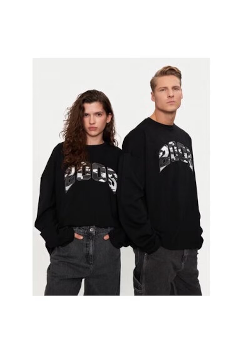2005 Bluza unisex - 304833717 - Bumbac - Negru - Negru