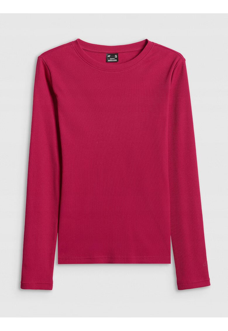 4F Bluza dama - slim fit - bumbac elastic - roz