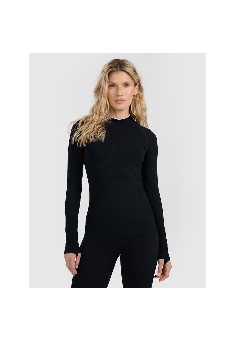 4F Bluza de sport unisex - poliester - neagra