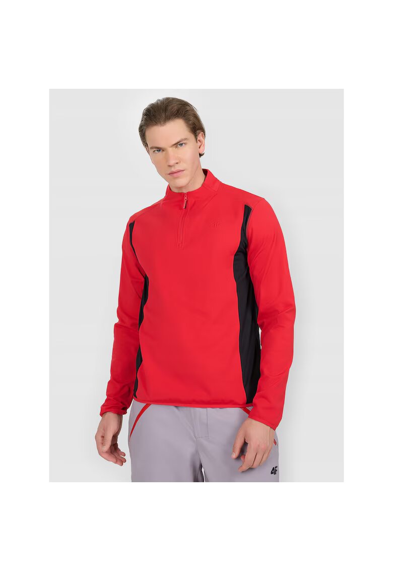 4F Bluza sport barbati termica - rosu/negru - poliester - Rosu/Negru