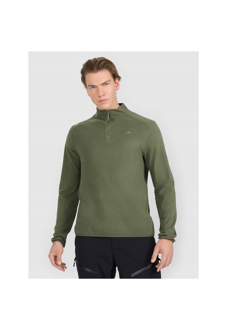 4F Bluza sport barbati termica - tehnologie Warm - kaki - pentru schi - poliester - Kaki