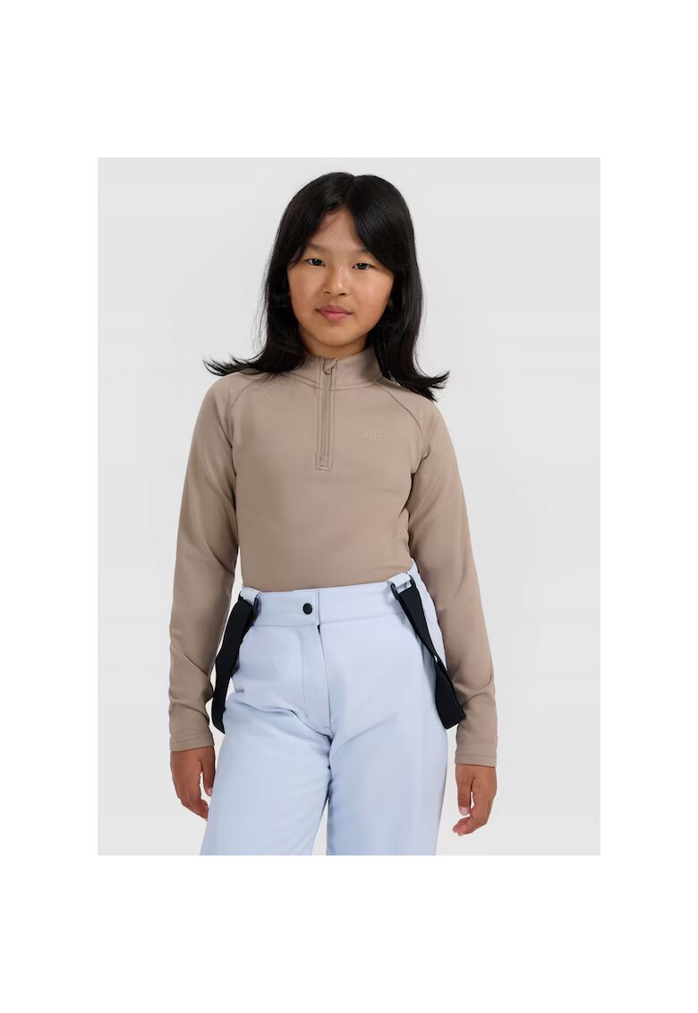 4F Bluza sport copii - fleece - maro