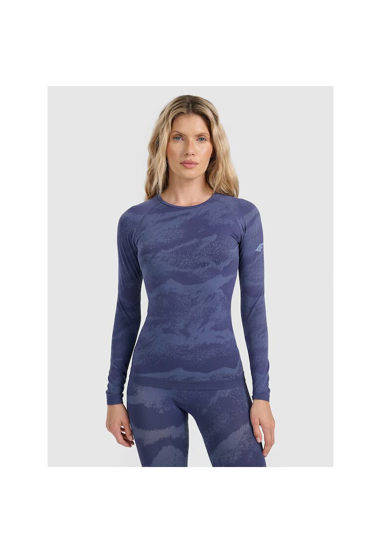 4F Bluza sport dama - poliester - albastru - Albastru