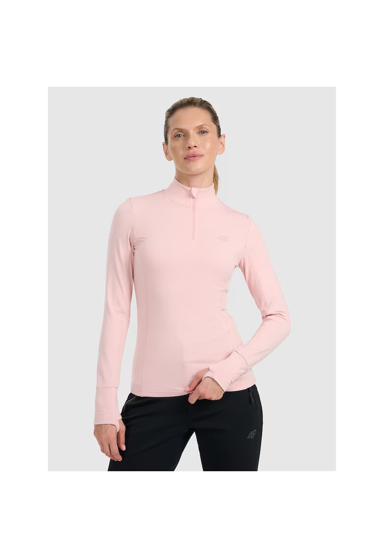 4F Bluza sport dama - poliester - roz deschis