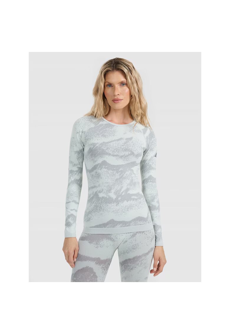 4F Bluza sport poliester - alb/gri - Alb/Gri