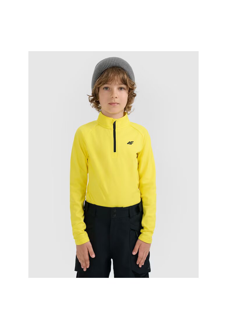 4F Bluza termica copii - galben - tehnologie Warm - croiala slim - set