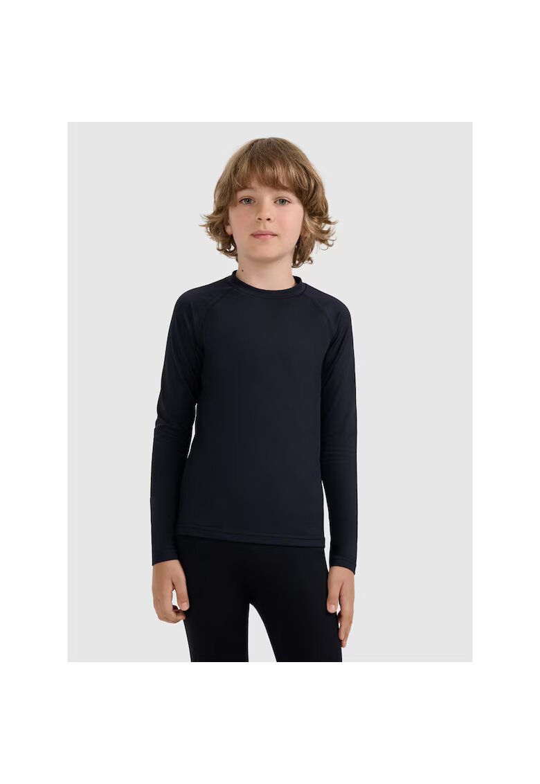 4F Bluza termica pentru fete - fleece - tehnologie Warm - croiala slim - neagra -