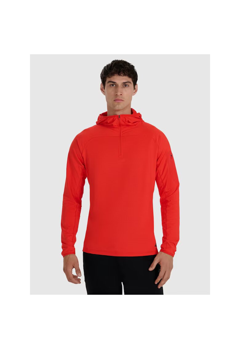 4F Bluza trekking barbati uscare rapida - rosu - poliester -