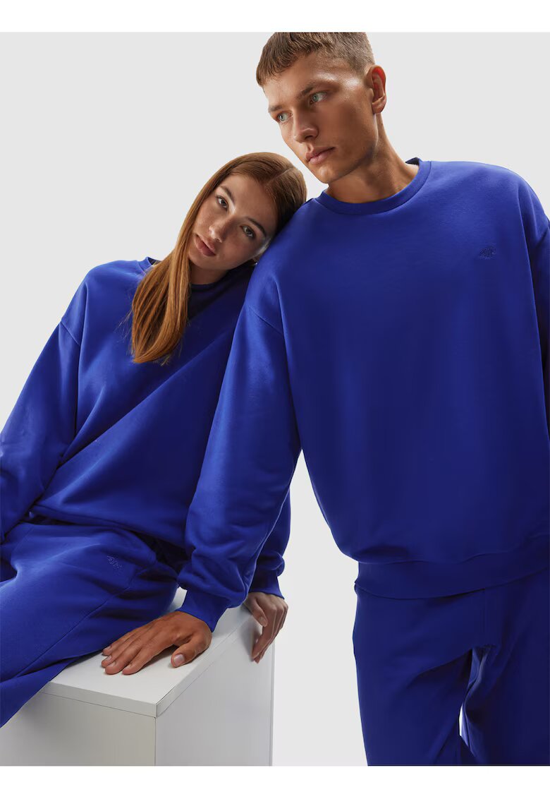 4F Bluza unisex Bumbac - Albastru - Albastru