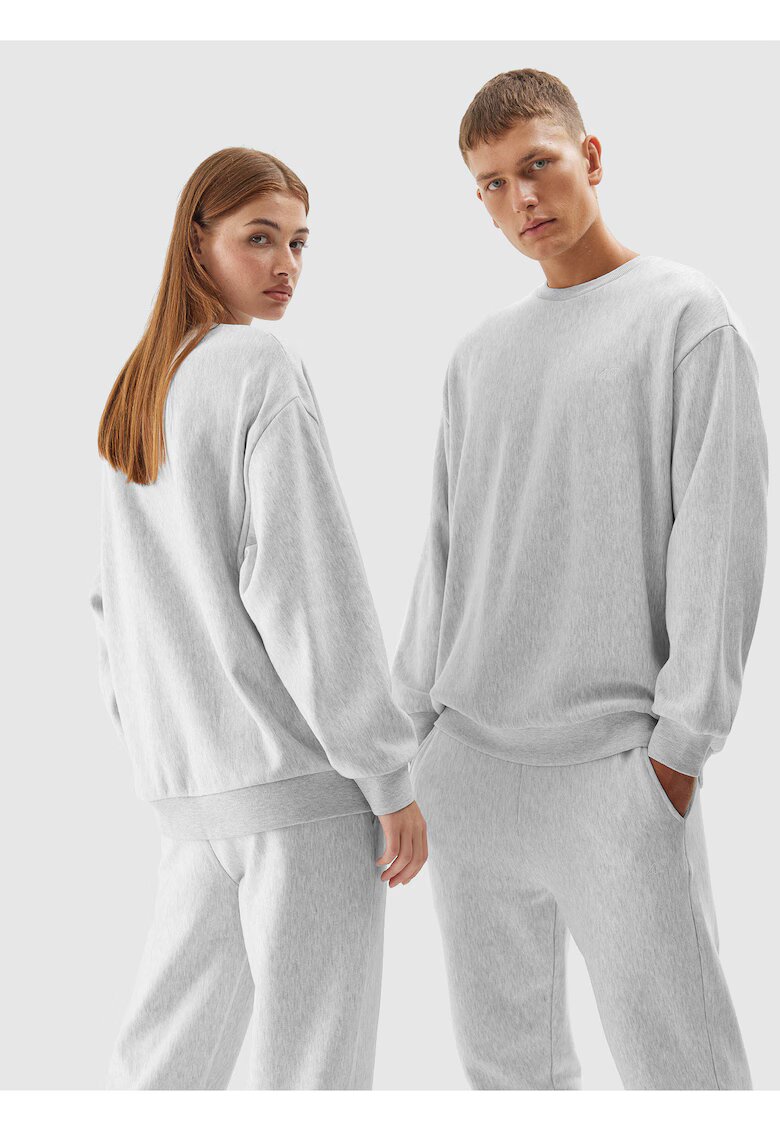 4F Bluza unisex Bumbac - Gri - Gri