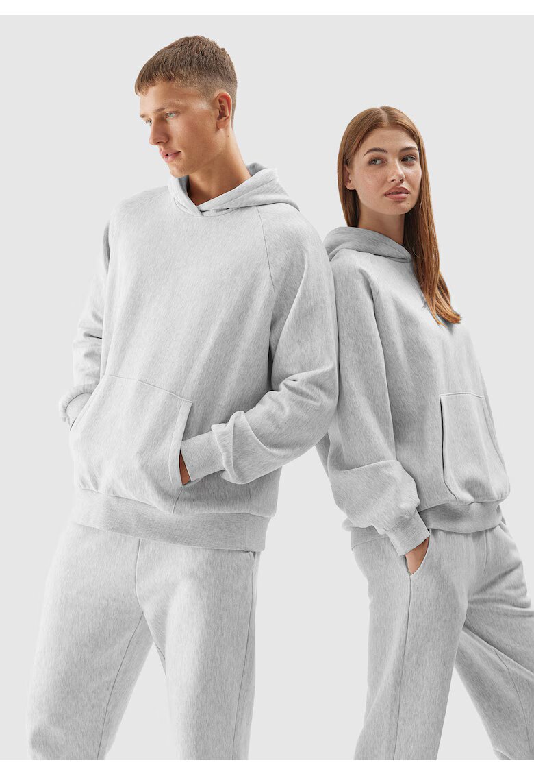 4F Bluza unisex Bumbac - Negru - Negru