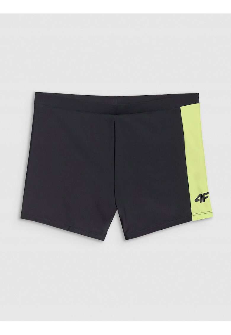 4F Boxeri de baie barbati sintetic/elastan - negru/galben