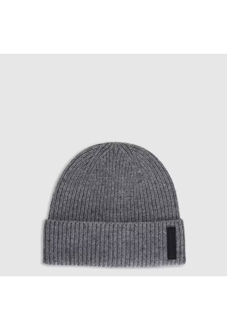 4F Caciula beanie barbati - gri - M - 100% lana