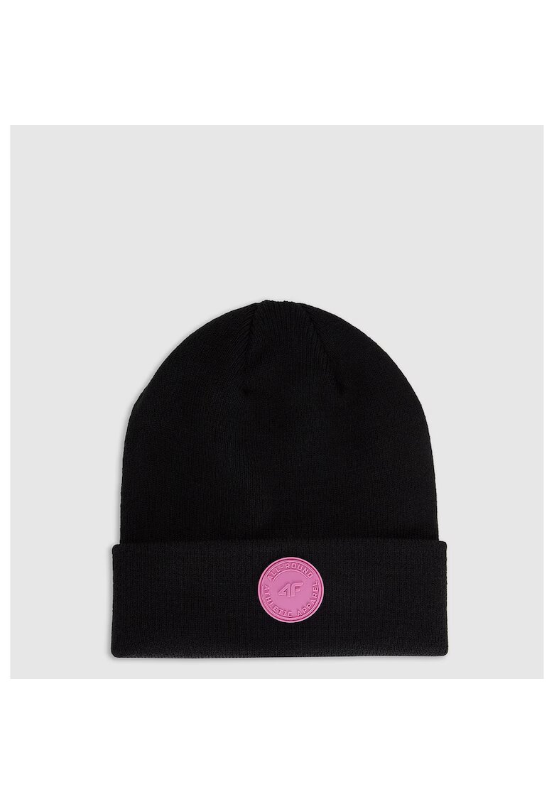 4F Caciula beanie copii - neagra - marime universala - material sintetic