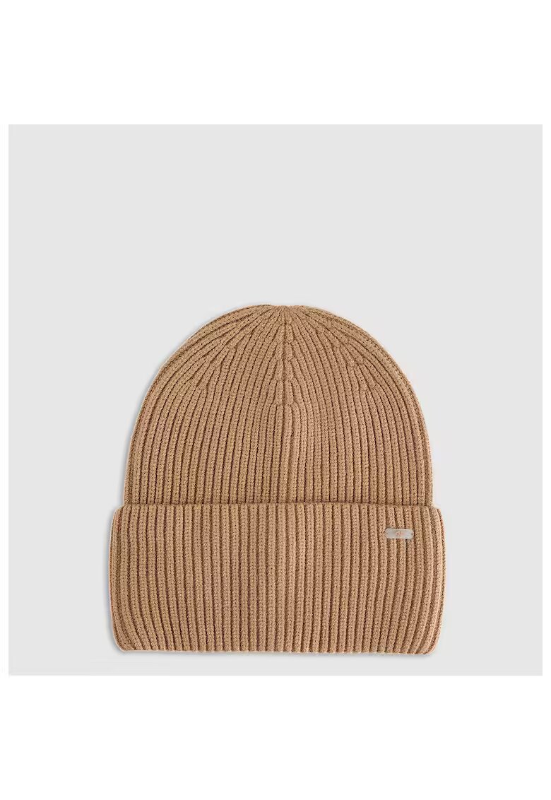 4F Caciula beanie dama maro - S - material din viscoza
