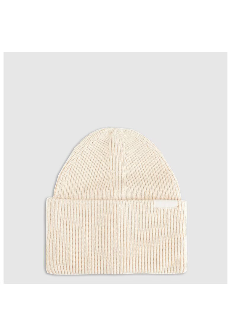 4F Caciula beanie unisex bej - dimensiune universala - material din viscoza