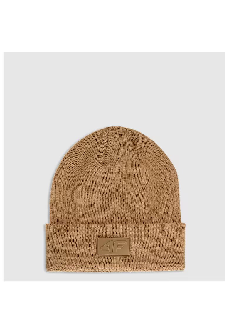 4F Caciula beanie unisex culoare maro - dimensiune universala - material sintetic