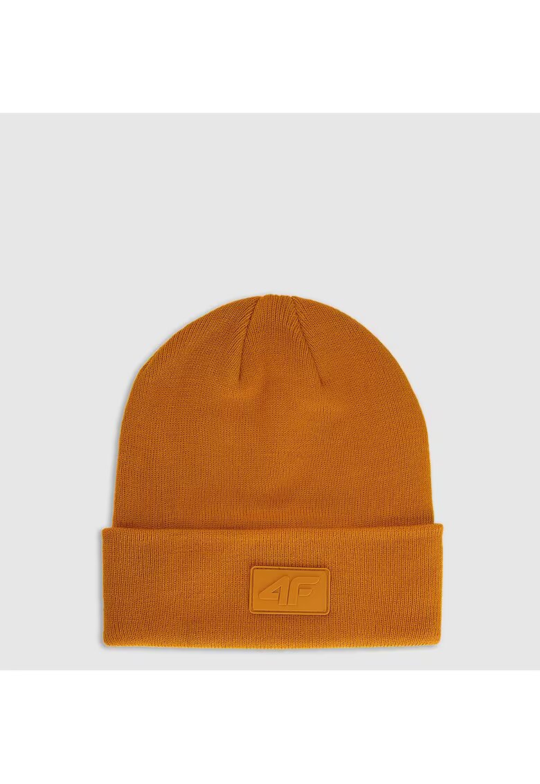 4F Caciula beanie unisex portocalie - dimensiune universala - material sintetic