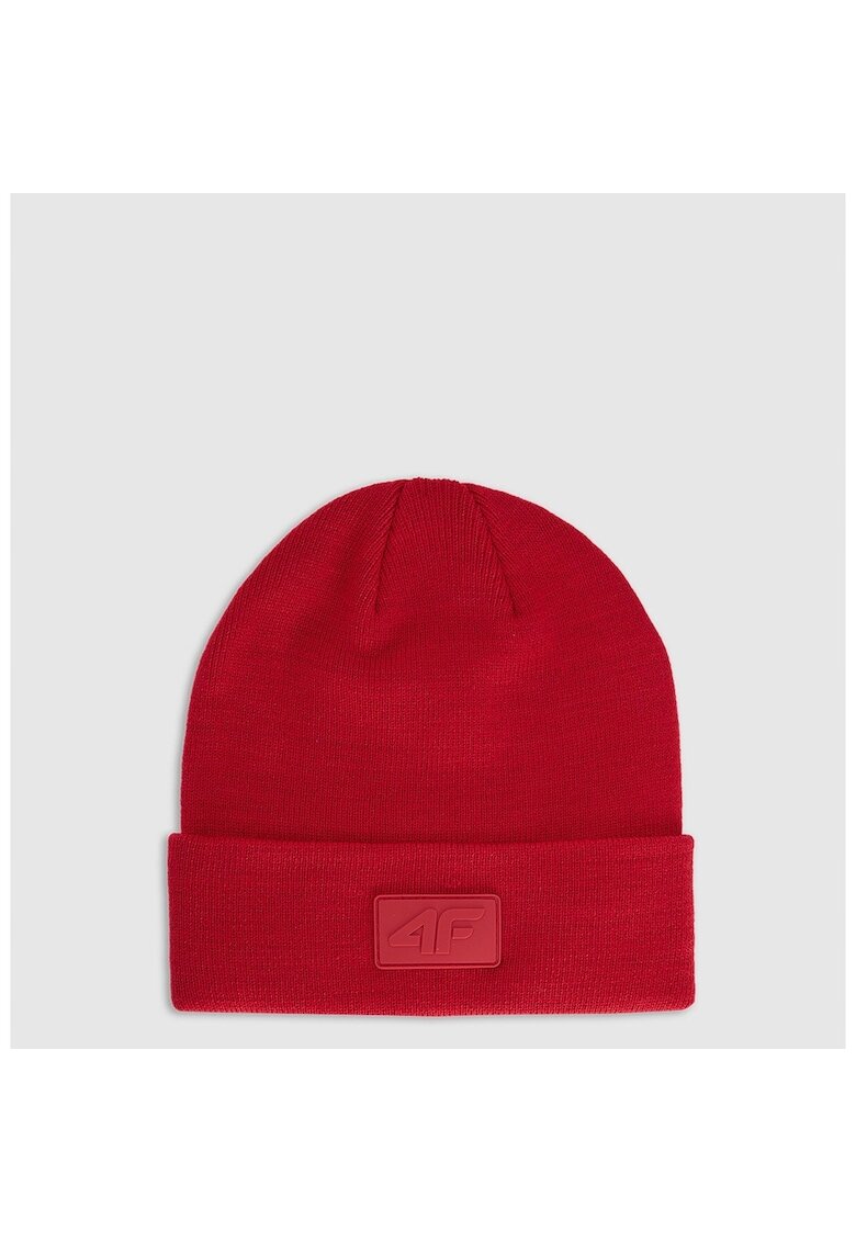 4F Caciula beanie unisex rosie - poliester - dimensiune universala