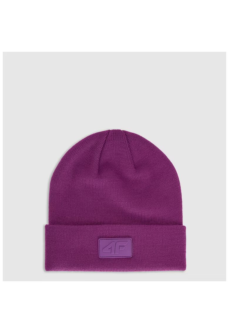 4F Caciula beanie unisex roz - poliester - dimensiune universala