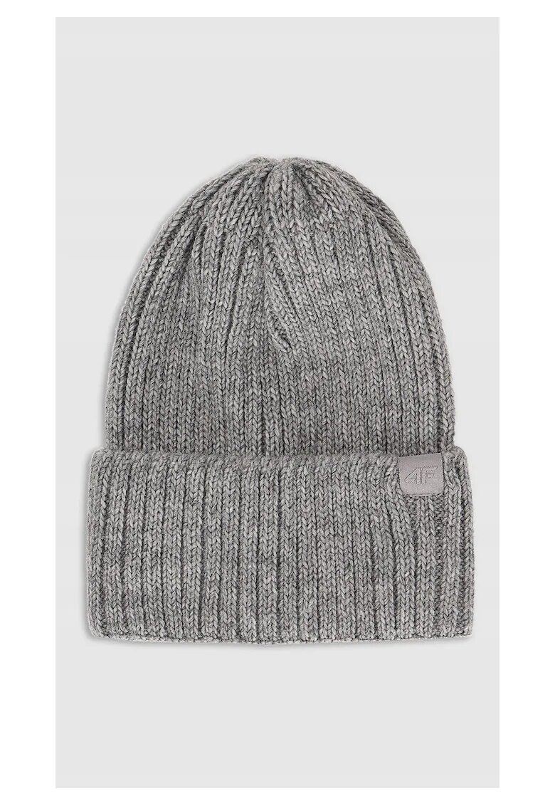 4F Caciula dama model beanie - gri - uni size