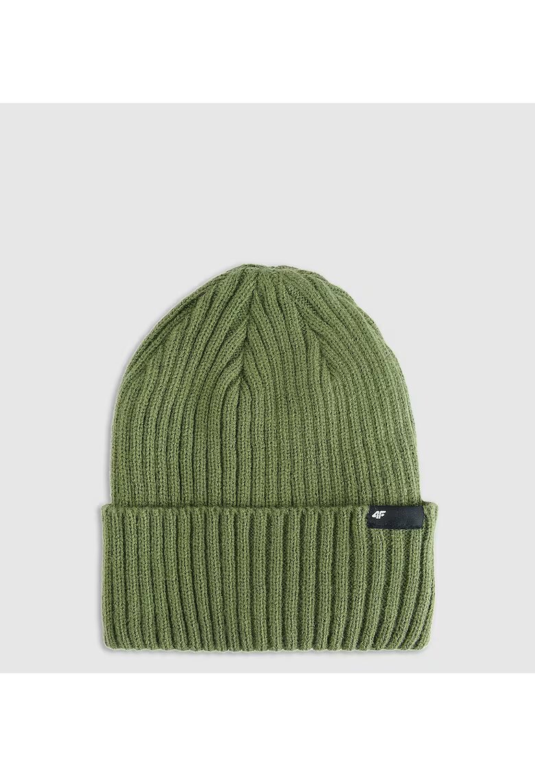 4F Caciula de iarna barbati Kaki - M - material sintetic - design beanie