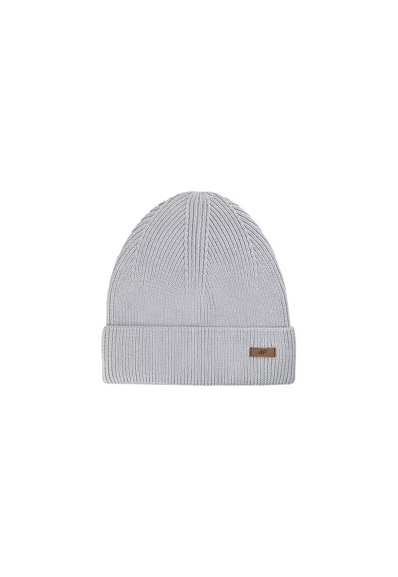 4F Caciula de Iarna Beanie pentru Barbati Gri - 100% Bumbac - Stil Sport - M-L