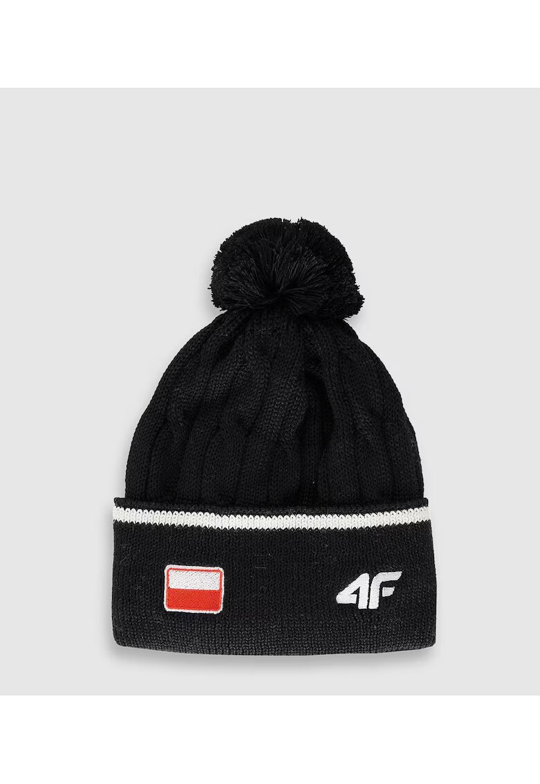 4F Caciula de Iarna Unisex Merino Neagra M
