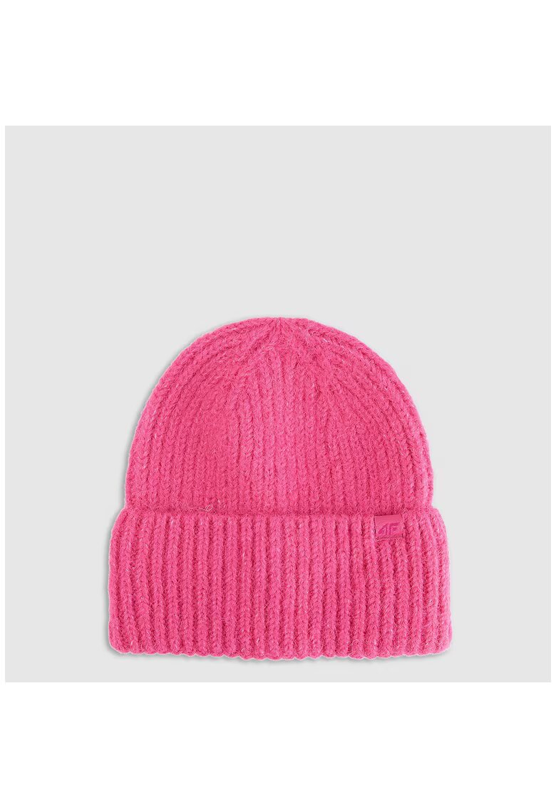 4F Caciula sport dama roz - S - material gros - stil beanie