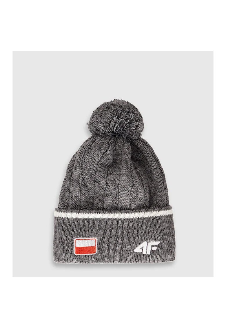4F Caciula sport unisex lana merinos - gri - S